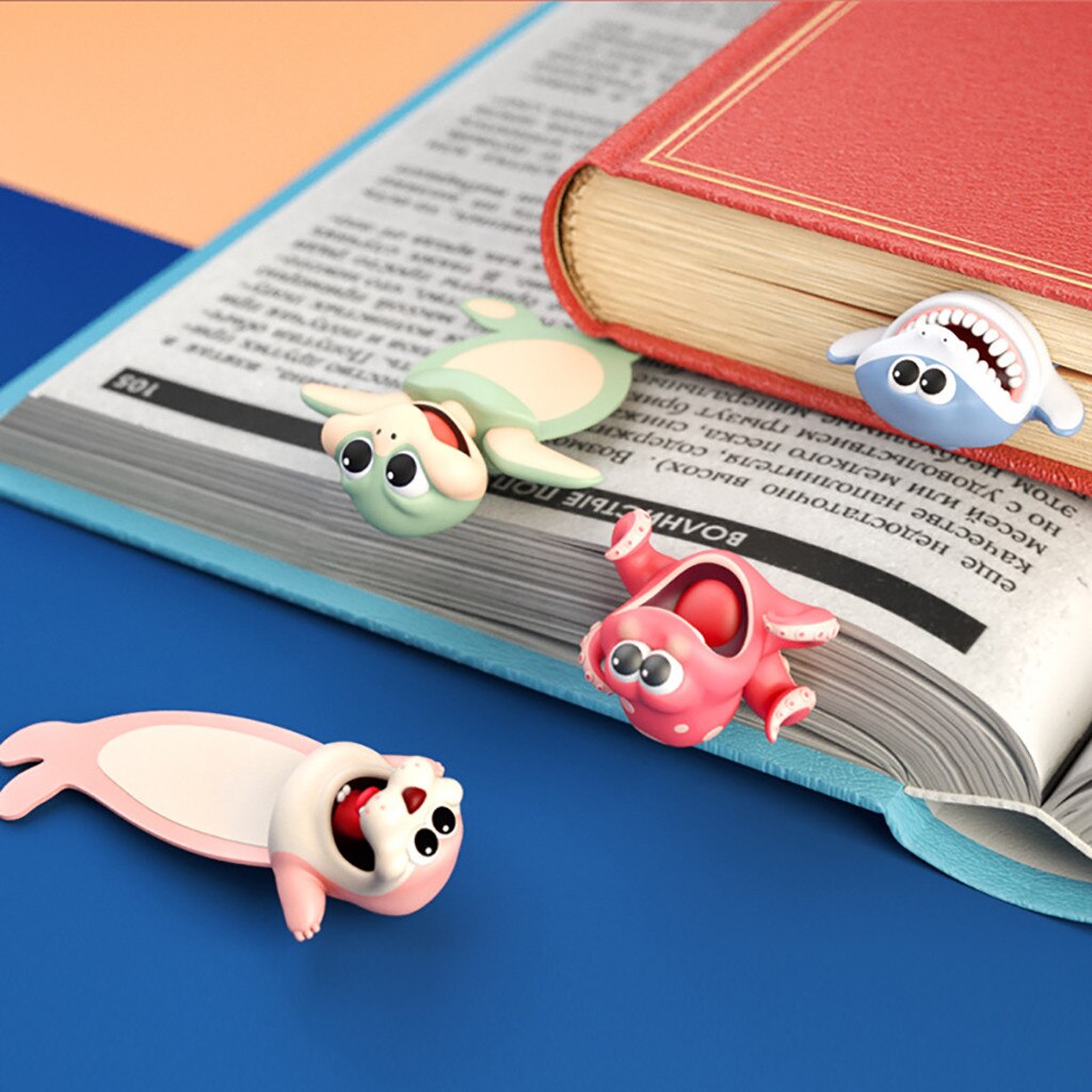 Ozean Serie Tiere Gequetscht Krake Schildkröte Lesezeichen Lustige DIY Dekoration Buch markieren Seite Schreibwaren Schüler Büro Liefern