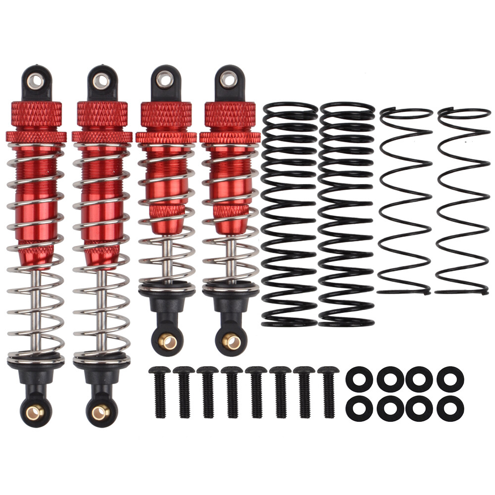 Amortiguadores de aceite de aluminio para Tamiya TT02B Kyosho 1/10 RC todoterreno Buggy camión accesorios de actualización de coche: Rojo