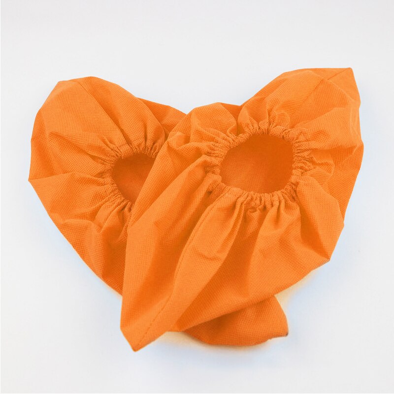 1 paio di copriscarpe in tessuto non tessuto per uso domestico coprigambe antipolvere copriscarpe lavabile antiscivolo spesso antistatico resistente tutto'usura: arancia