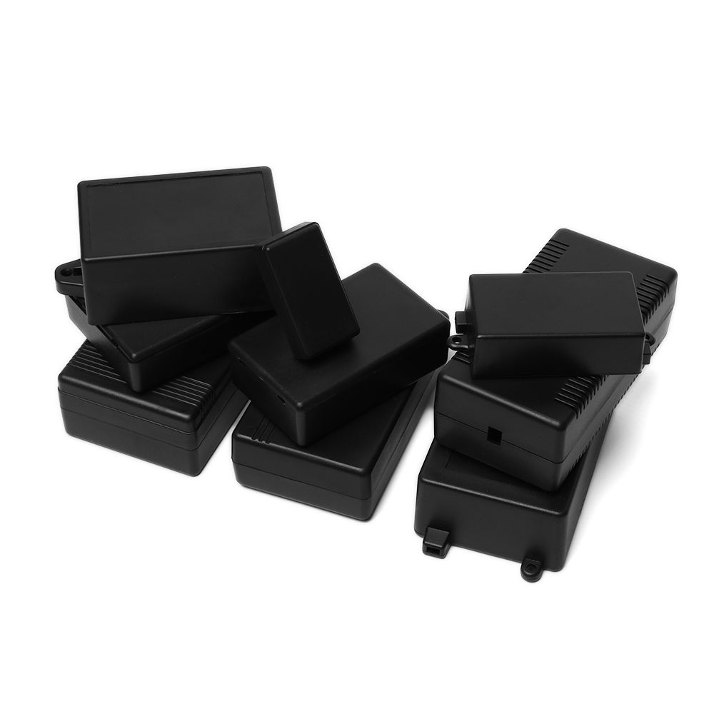 Caja de plástico impermeable para proyectos electrónicos, accesorio de almacenamiento para instrumentos, suministros eléctricos, color negro, 1/2 piezas