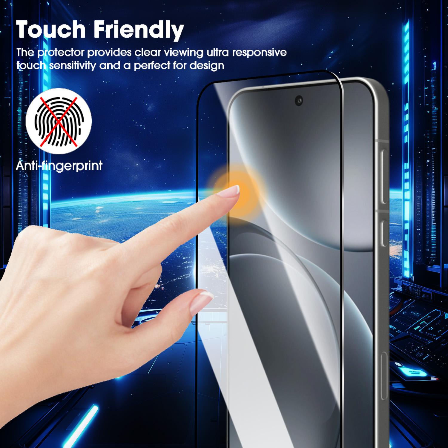 For OPPO Find X9 X9Pro HD Screen Protector with Easy Install Cover Anti-shatter Tempered Glass Film Support Fingerprint Unlock