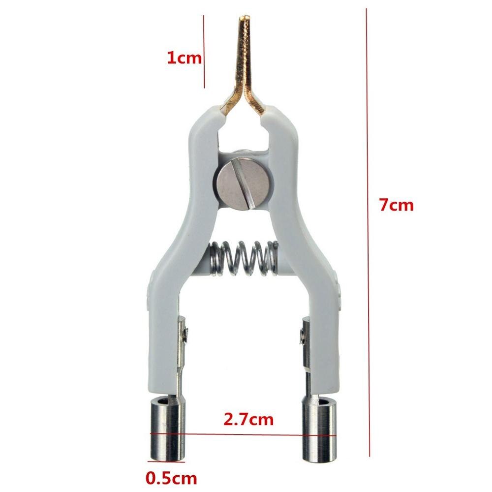 2Pcs Copper LCR Kelvin Test Clip Bridge Test Clip Microresistivity Clip Test Clamp Testing Instrument Accessories