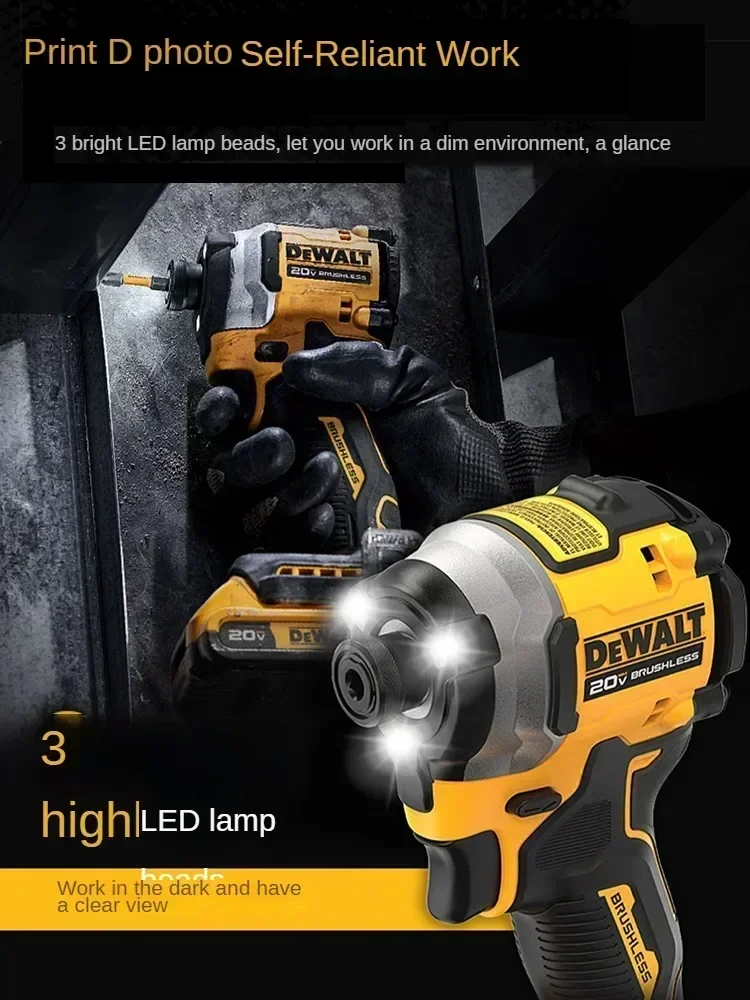 DEWALT DCF850 20 V Akku-Elektroschrauber, bürstenloser Motor, wiederaufladbarer Bohrschrauber, elektrischer Schlagschrauber, großes Drehmoment