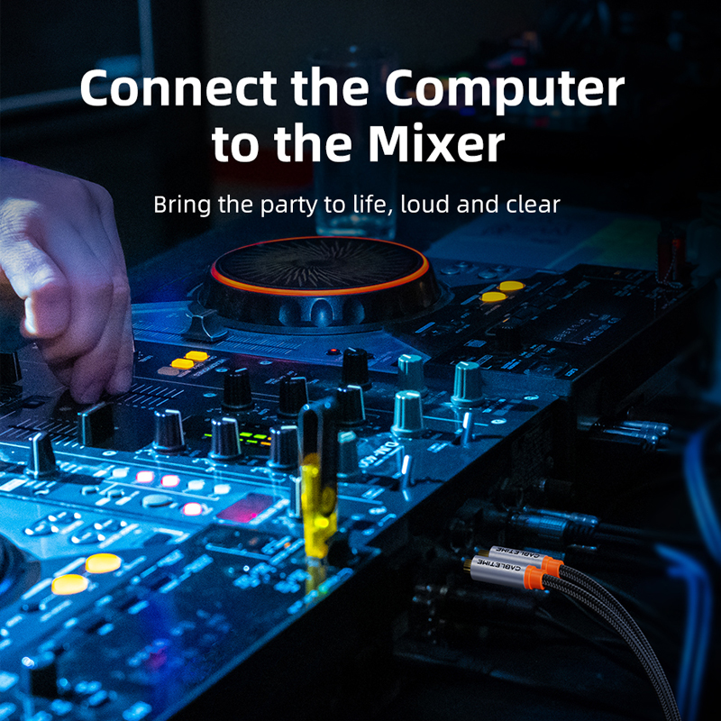 CABLETIME Kabel audio TS 3,5 mm robić podwójnego 6,35 mm TS Kabel Aux męnarty robić męskiego Podłącz komputer robić miksera lub wzmacniacza