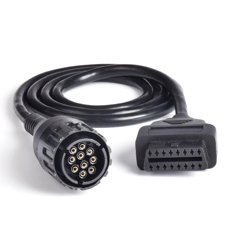 OHP-Adaptador de escáner de diagnóstico OBD de 10 a 16 pines para motocicleta BMW, Cable ICOM D de 10 pines a 16 Pines, OBD2, para BMW ICOM