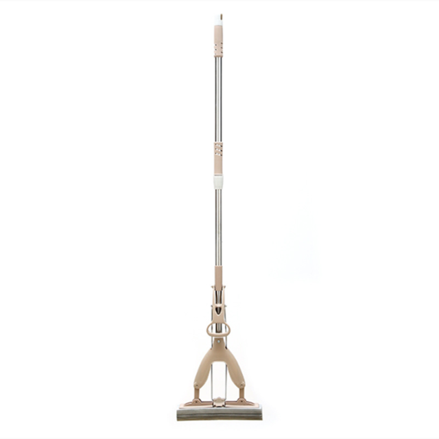 Stainless Steel Telescopic Rod Half-Folding Rubber Cotton Mop Folding Sponge Free Hand Washing Steel Squeezing Water Mop: G