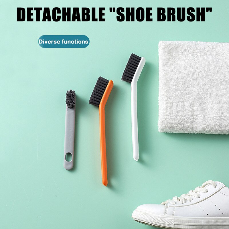 Spazzola per scarpe staccabile con doppia testina spazzola per pulizia multiuso strumenti per la pulizia domestica professionale PR vendita