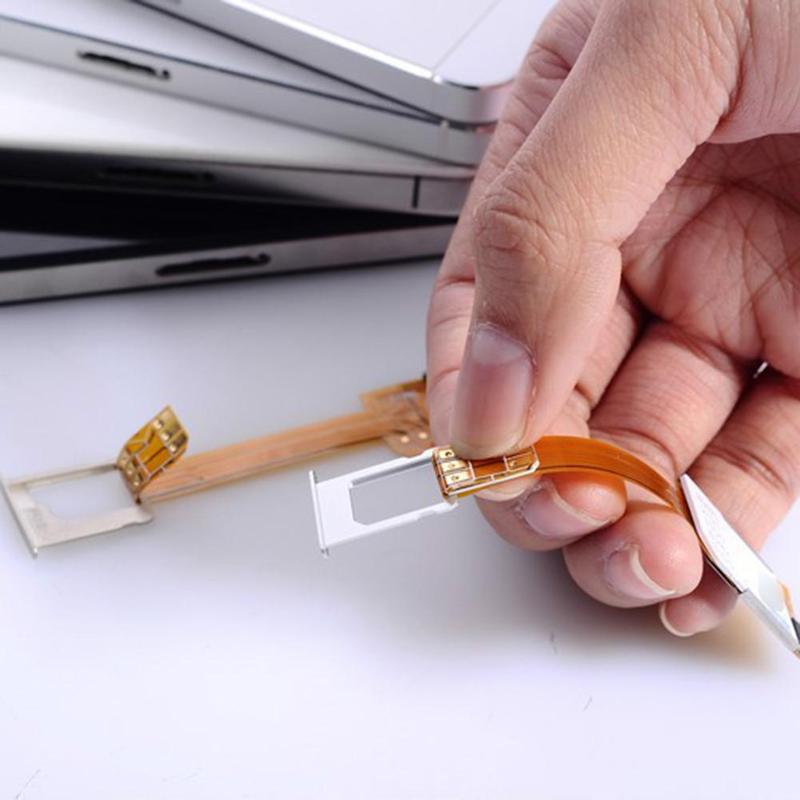 Dual SIM Adapter Micro SIM Conversion SIM card Universal For Samsung For 4Generations iphone5 Chip D7D9