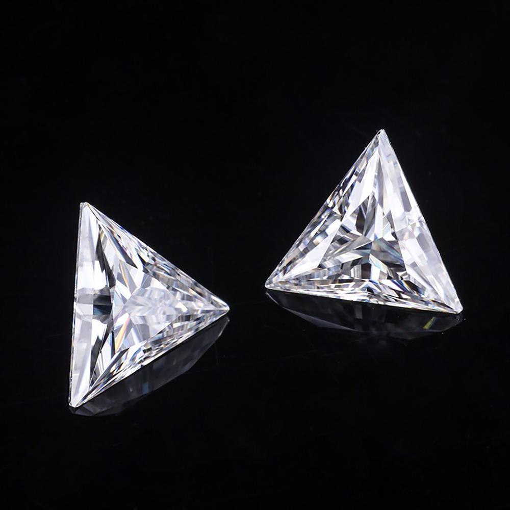 100% Loose Moissanite 0.03ct To 3ct VVS1 D Color Trillion Shape Look Like Real Diamond Pass Tester Gems Stone For Jewelry Making