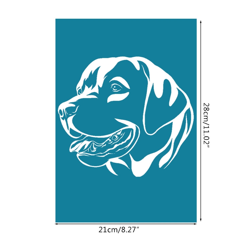 Labrador Dog Self Adhesive Silk Screen Printing Stencil Mesh Transfers DIY Craft