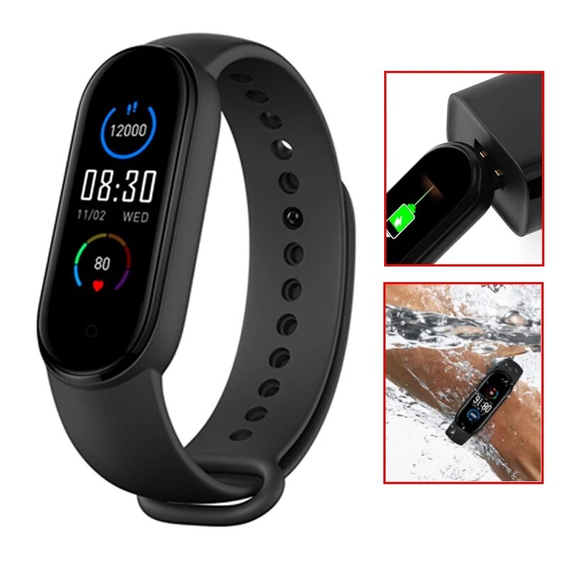 M5 Pro Smart Watches Men Women Smartwatch Blood Oxygen Fitness Traker IP68 Waterproof Real Heart Rate Monitoring Band Bracelet