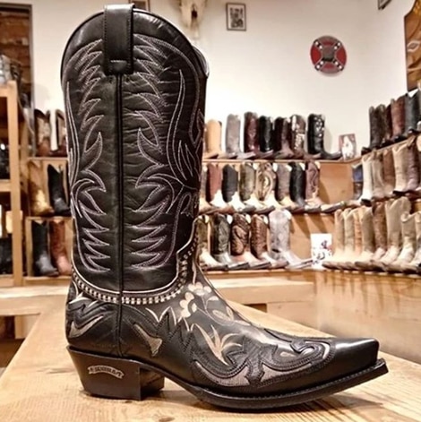 Bottes de cowboy en cuir synthétique pour hommes, bottes de moto à talon moyen, bottes décontractées pour hommes, zapatillas hombre 4 m 647: 42