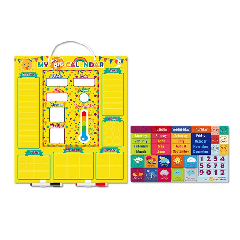 Weer Kalender Magnetische Board Ontwikkeling Leren Verlichting Kinderen Speelgoed 63HE