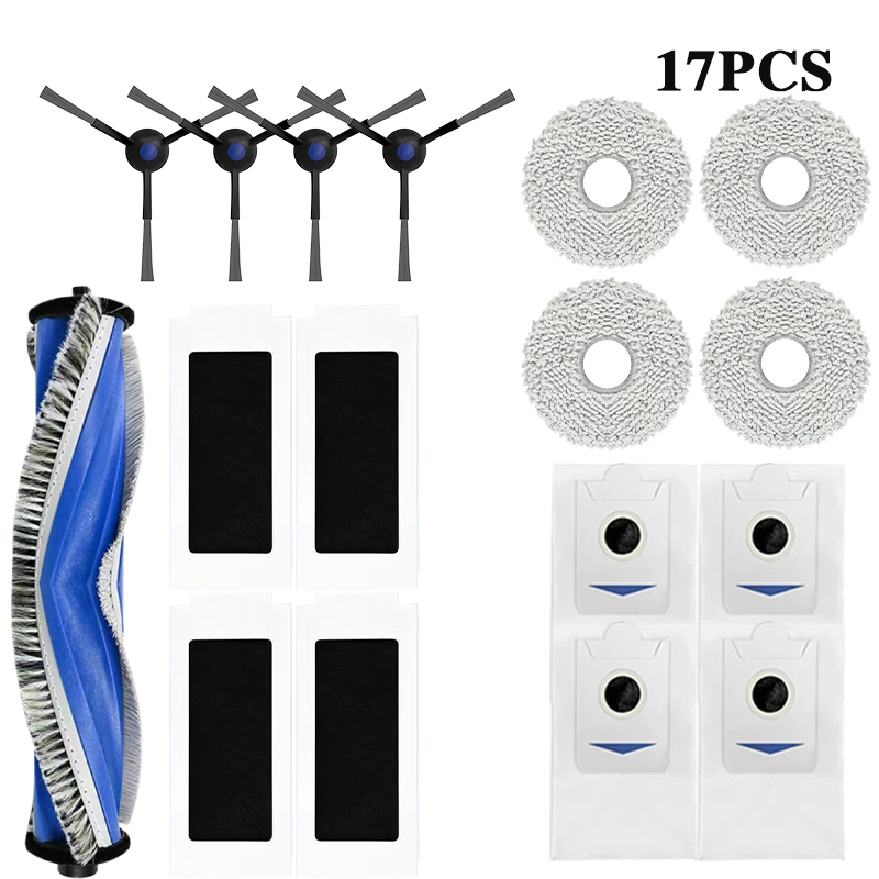 Ersatzteile für ecovacs  t30 pro und omni  / t30s pro saugroboter: staubbeutel, hauptbürste, seitenbürste, filter, wischmopp-zubehör: Schokolade