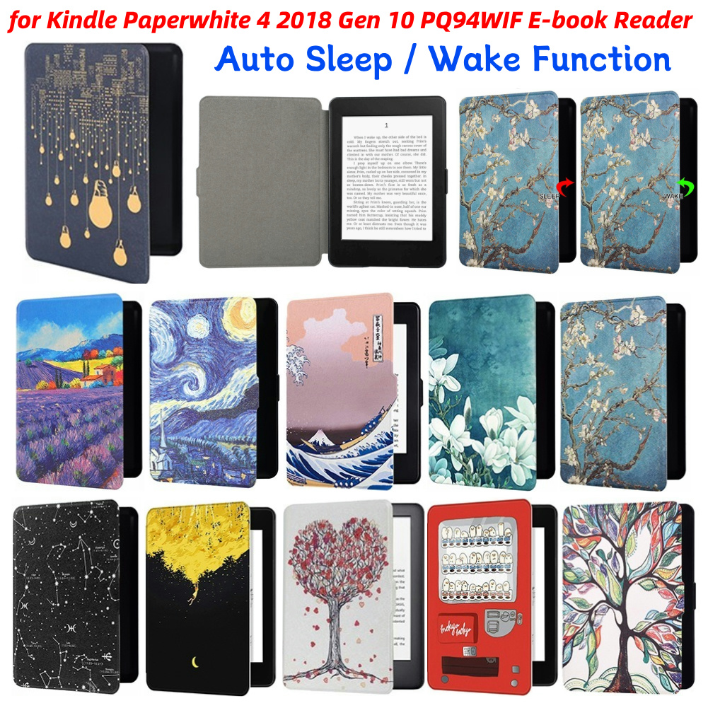 Opvouwbare E-book Reader Cover Harde Beschermhoes voor Kindle Paperwhite 4 Gen 10 PQ94WIF E-book Reader Cover