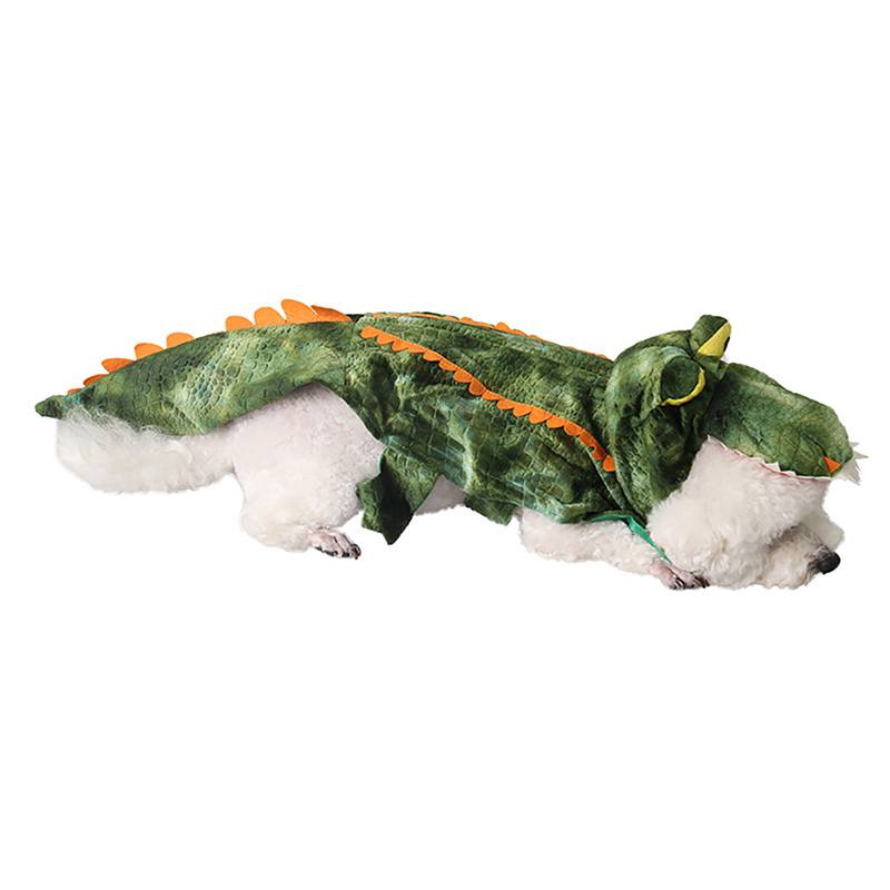 Nette Haustier Winter Hund Kleidung Ebene Krokodil Haustier Hund Unten Mantel Jacke Für Chihuahua Weiche Kapuze Cothing Für Hunde Cosplay Overall