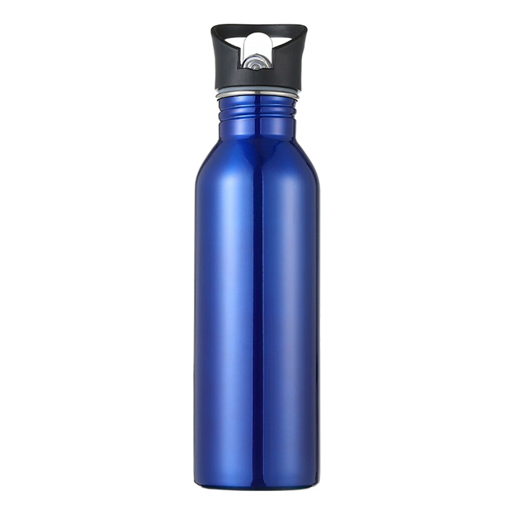 Stainless Steel Water Bottle Sports Gym Metal Flask 26oz for Cold Warm Water: Suck Top Blue