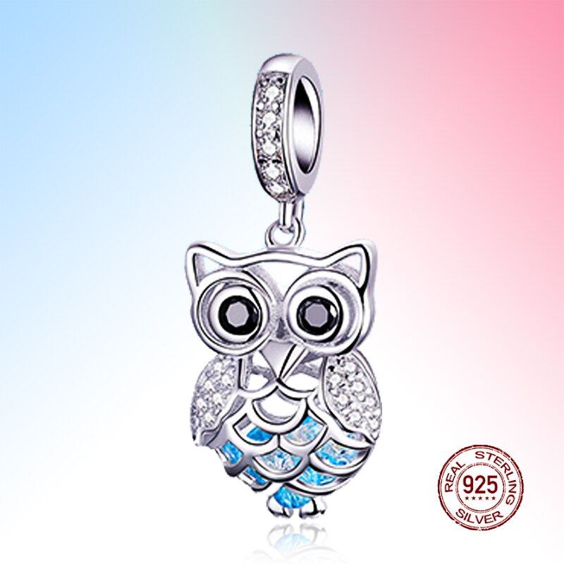 chihuahua placki delfin sowa karp żółw koliber żyrafa urok emaliowane koraliki 925 srebro oryginalny patelnia bransoletka panie DIY bijoux: WT1234