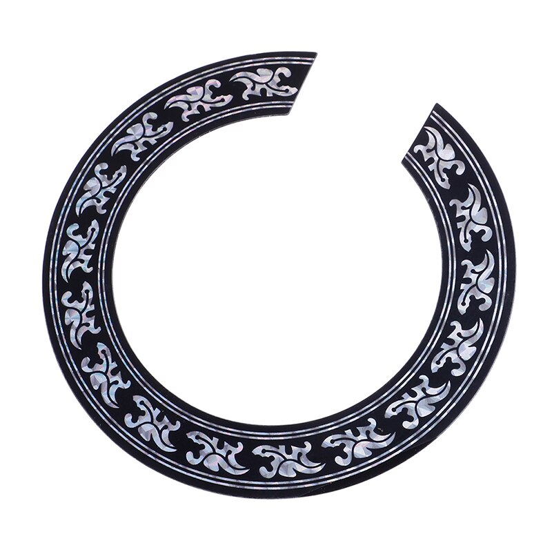 2 Sizes Sound Hole Rose Decal Sticker For Acoustic Classical Guitar Parts Black+Silver