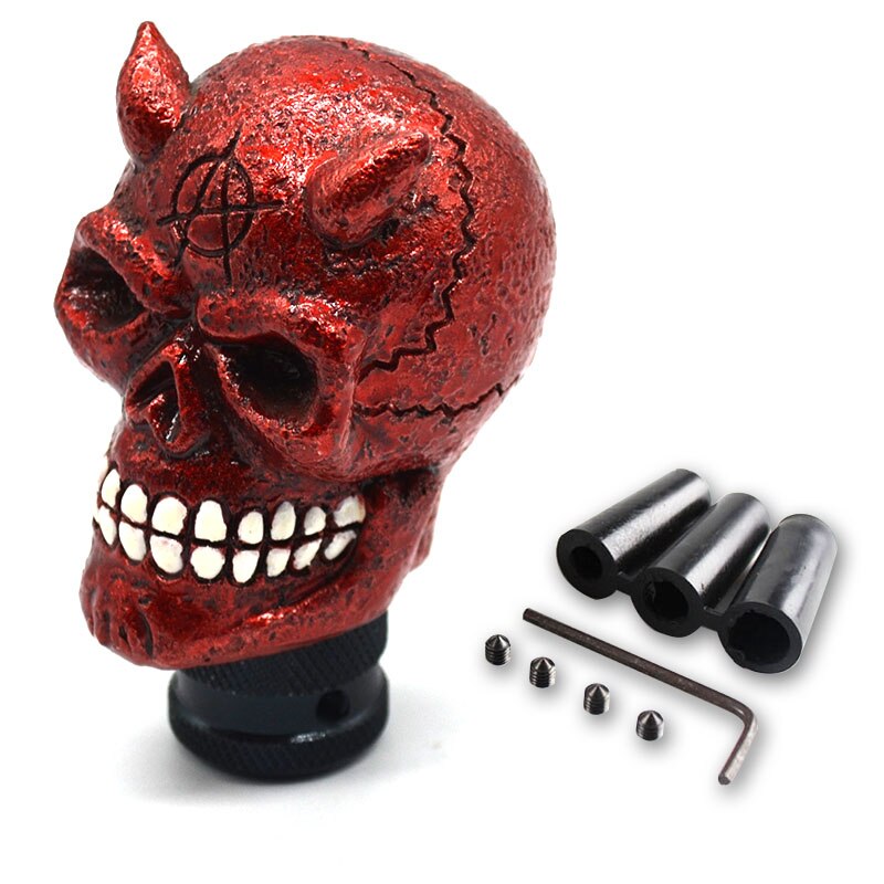 Tricktoppers Matte Black Metal Skull Skeleton Universal Shift Knob - Car/Truck/SUV/Motorcycle