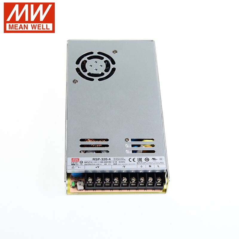 MEAN WELL RSP-320-4 Schakelende Voeding 110 V/220 V AC naar 4V DC 60A 240W Meanwell transformator met actieve PFC functie