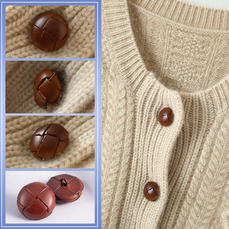 6 Stück runde Kunstleder-Schnalle, 15/18/23/25 mm, Kunststoffknopf für Kleidung, Jacke, Tasche, DIY, Mantel, Nähmaterial, Zubehör