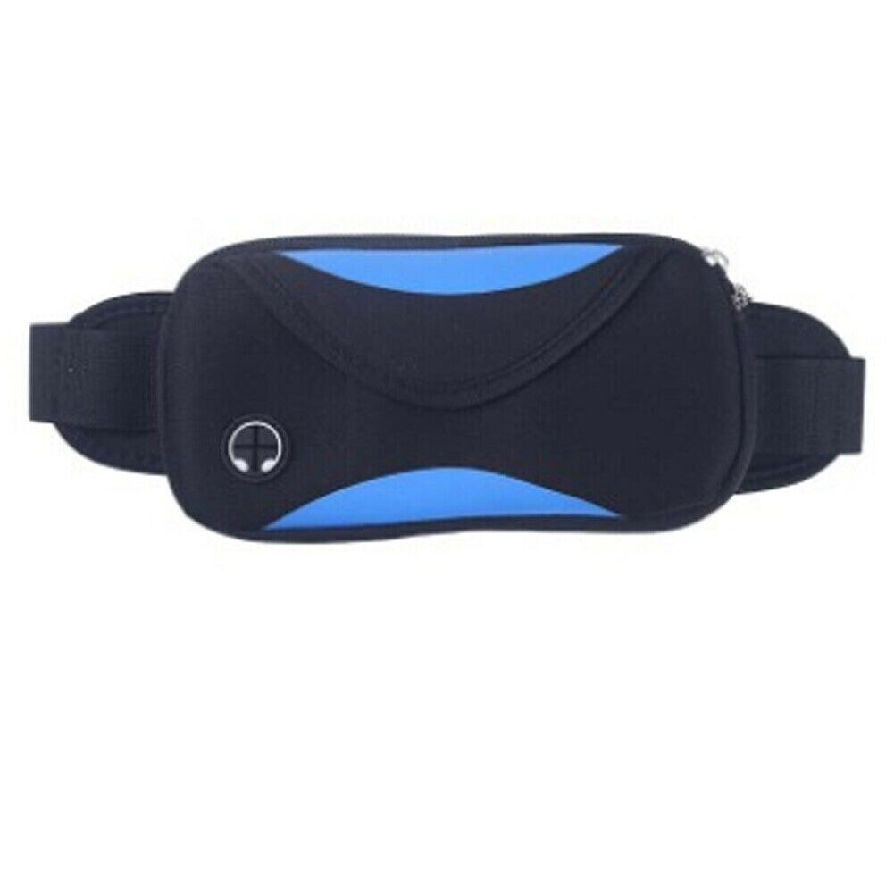 Nova nylon impermeável cinto saco fanny pack saco da cintura unisex esportes neutros heuptas: Azul
