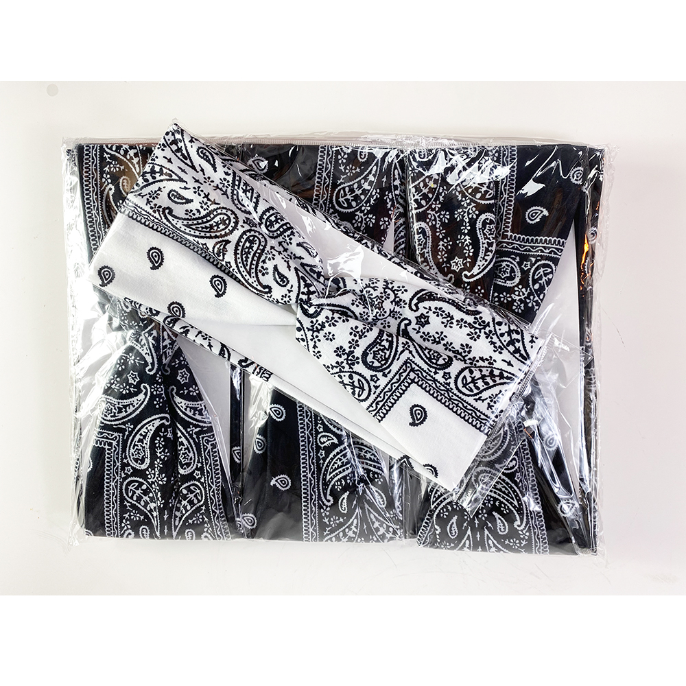 Fasce per la testa fascia per capelli con elasticità incrociata Bandana Stampa Avvolgente per la testa fascia sportiva di bellezza