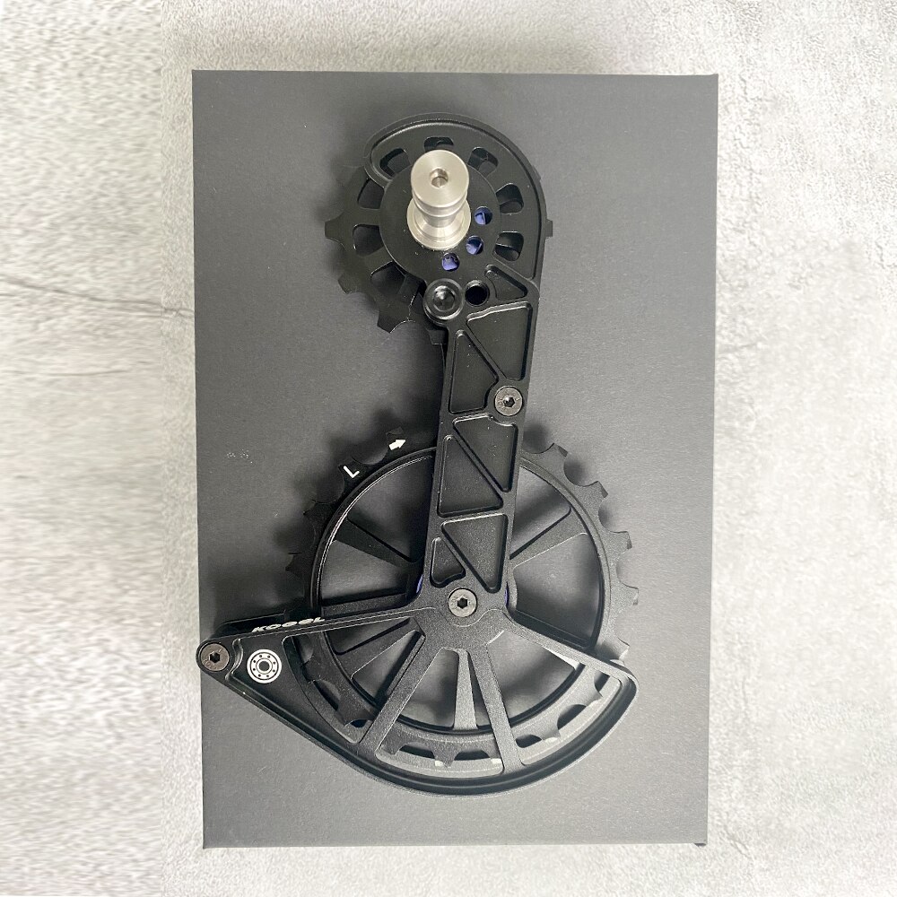 Kogel Kolossos Derailleur Pulley Wheel OSPW Oversized Ceramic Bearing 82g for R9100/9150 and R8000 SS/R8050 SS Made By 7075 CNC: Black