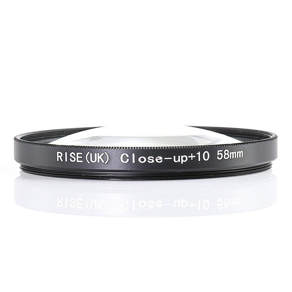 Rise (Uk) 58 Mm Close-Up + 10 Macro Lens Filter Voor Nikon Canon Slr Dslr Camera
