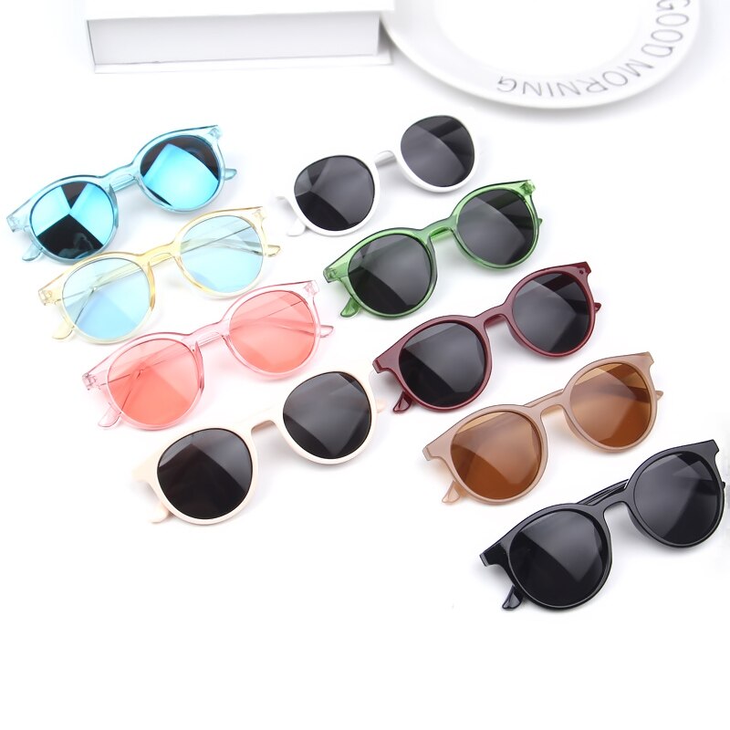 Children's Sunglasses Trendy Baby Round Frame Sunglasses Personality Boys And Girls Anti-uv Glasses Protection Eye