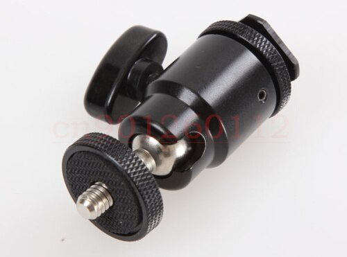 Mini trípode de cabeza esférica para cámara digital, 10 piezas, Zapata para flash, montaje de tornillo 1/4