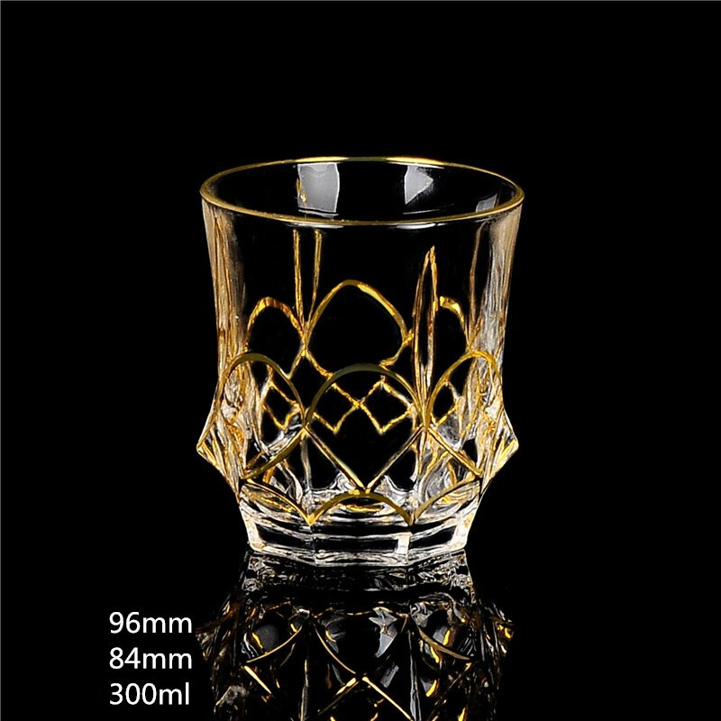 Ouderwetse Whisky Glas Trace Golden Crystal Drinkglazen Chivas Wijn Cup Bar Vasos De Cristal Verre Een Vin Vidro tumbler: Style 7