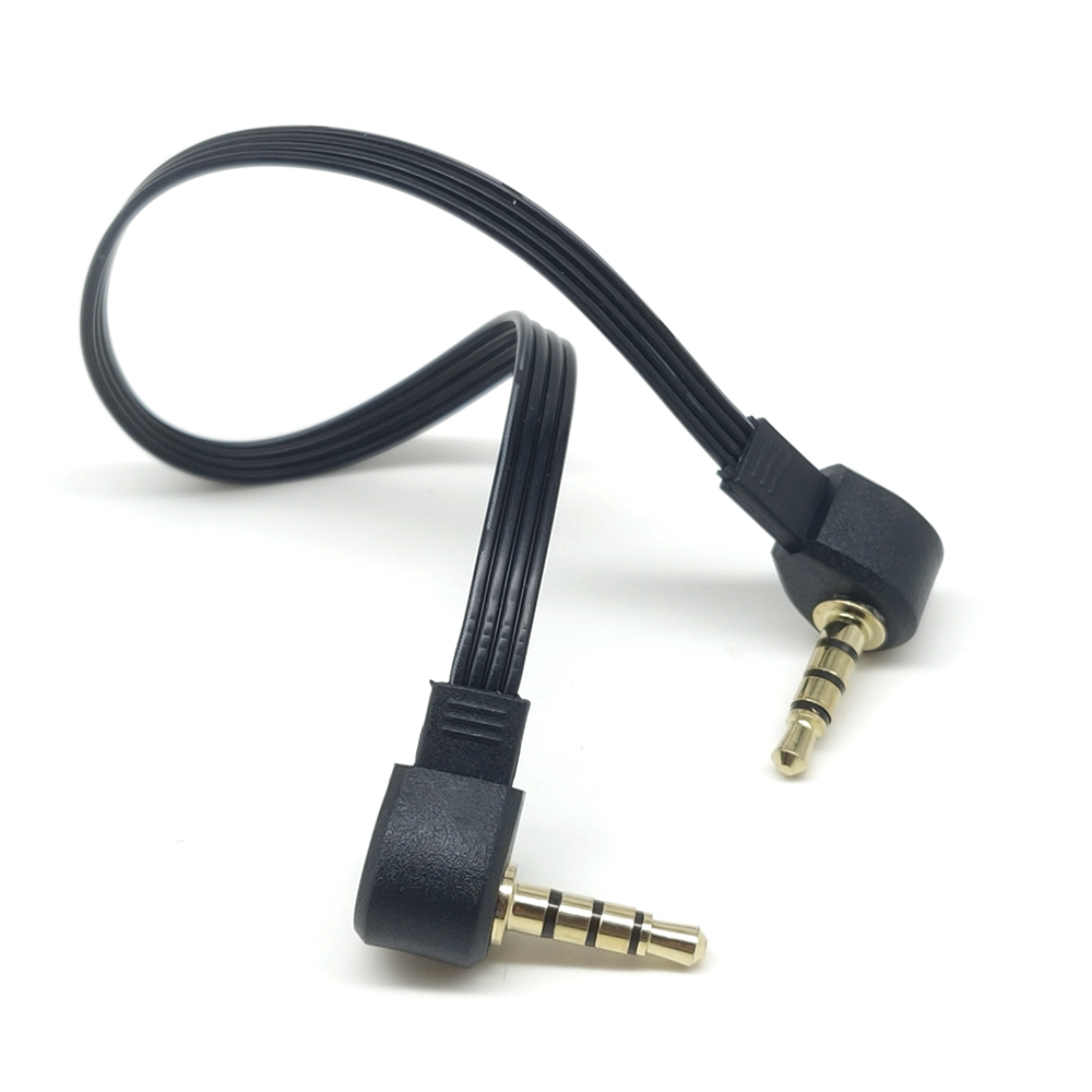 Audiokabel 3.5mm stecker auf stecker stereokopf aux-audio-kit 10cm doppelwinkel schwarz i-key kaufen