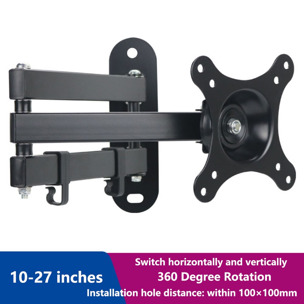 Ixur Geschikt Voor 10-32 Inch Lcd Computer Monitor Wall Mount Draaibaar/Intrekbare Display Wall Bracket: S28