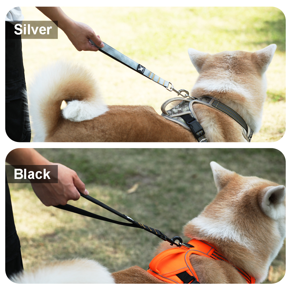 Kort hundkoppel rep nylon svart no pull husdjur hundar promenad koppel 39cm för små medelstora hundar pitbull bulldog