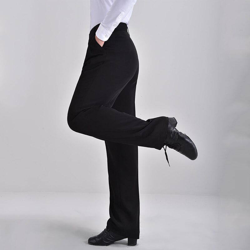 Latin Pants Men'S Ballroom Dance Dance Pants Black Trousers Dance Pants Modern Dance Pants Latin Dance Practice Clothes