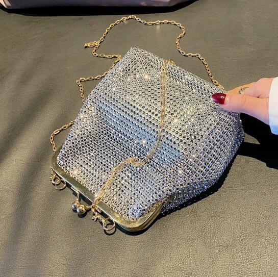Saco de diamante brilhante 2019 verão moda nova alta qualidade designer bolsa feminina corrente ombro saco do mensageiro festa bolsos mujer: Default Title