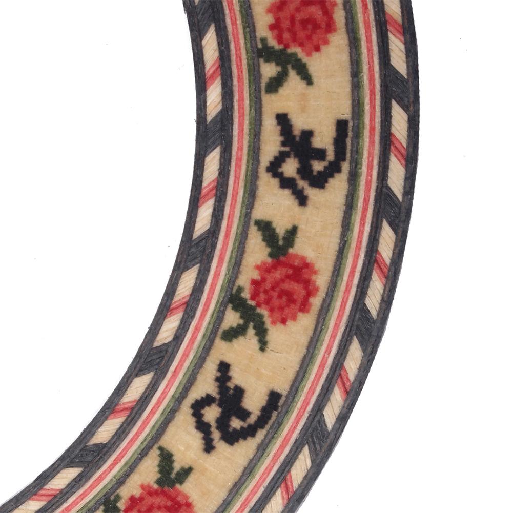 Klasyczna akustyczna gitara folkowa drewniane kółko dźwięk otwór rozeta wkładka dekoracja