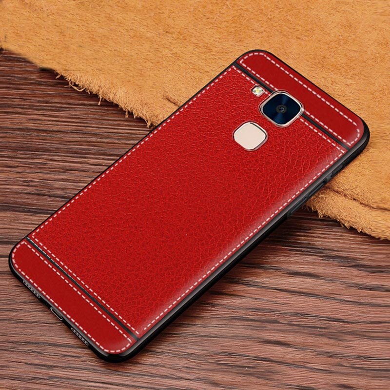 GT3 NEM-L31 Case Luxe PU Lederen Textuur Cover Case Voor Huawei Honor 5C NEM-TL00H NEM-UL10 NEM-L22 NMO-L23 NEM-L51: Red