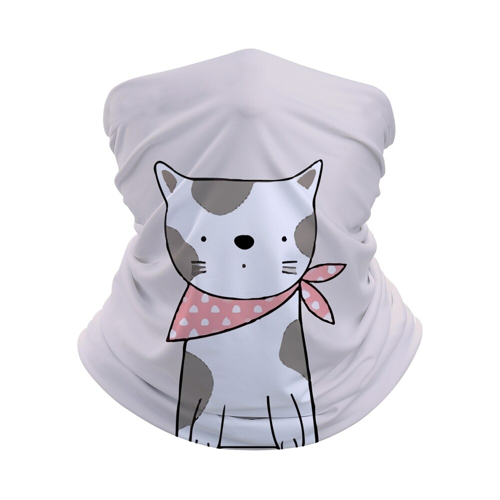 Bandana sans couture avec animaux à petits yeux pour enfants, bandeau, masque facial, écharpe tubulaire, cagoule, couvre-chef: D