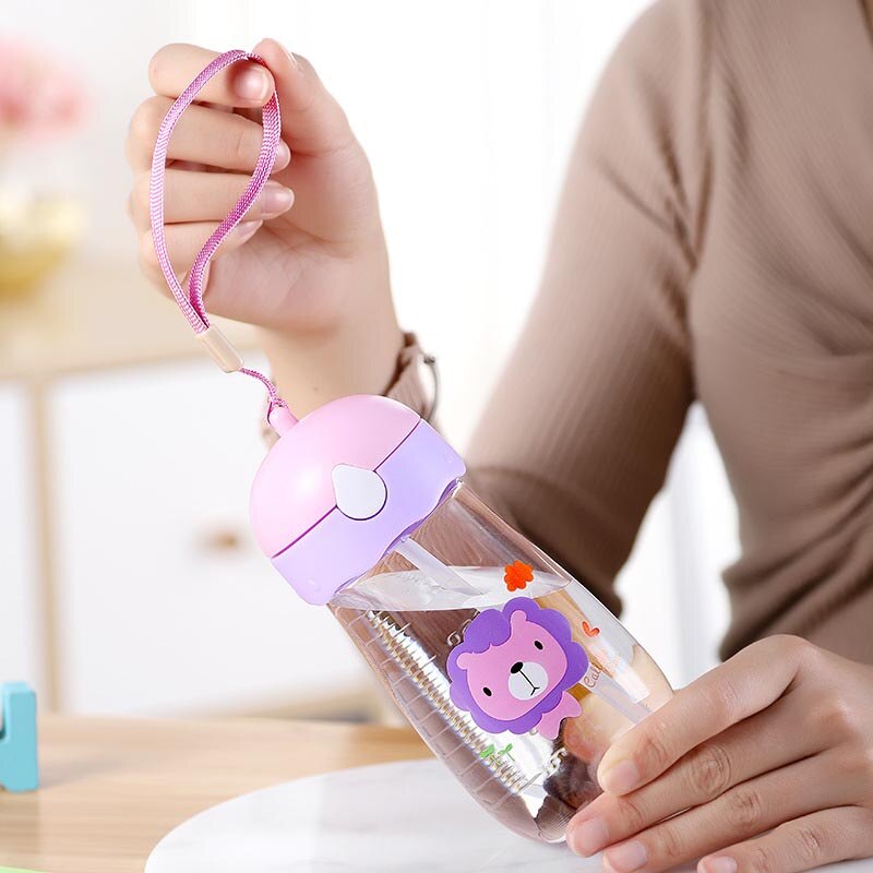 Botella de bebé en 4 colores, vaso para recién nacidos, botella de beber para aprender a comer, botellas para agua y zumo para niños, 380ml