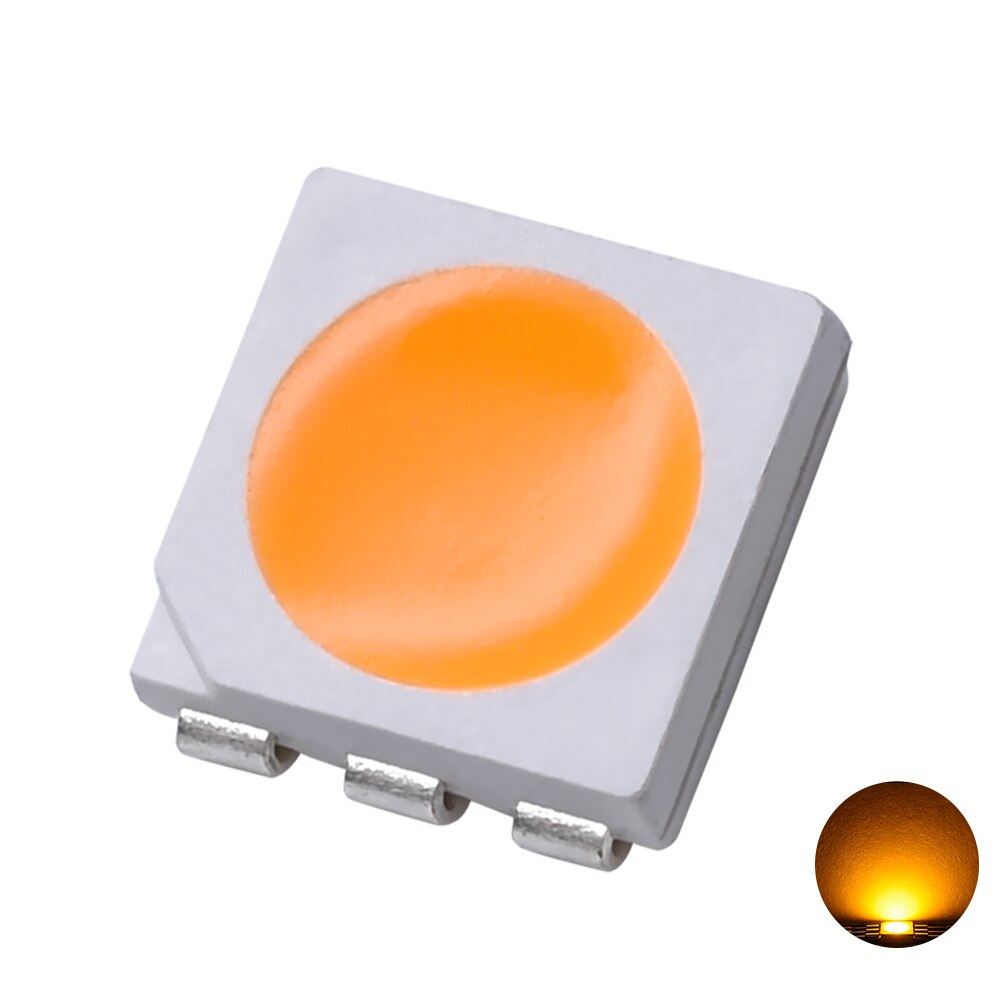 1000Pcs/Tray Czinelight Lamp Kralen 5050 Smd Goud Geel Emitting Led Diode
