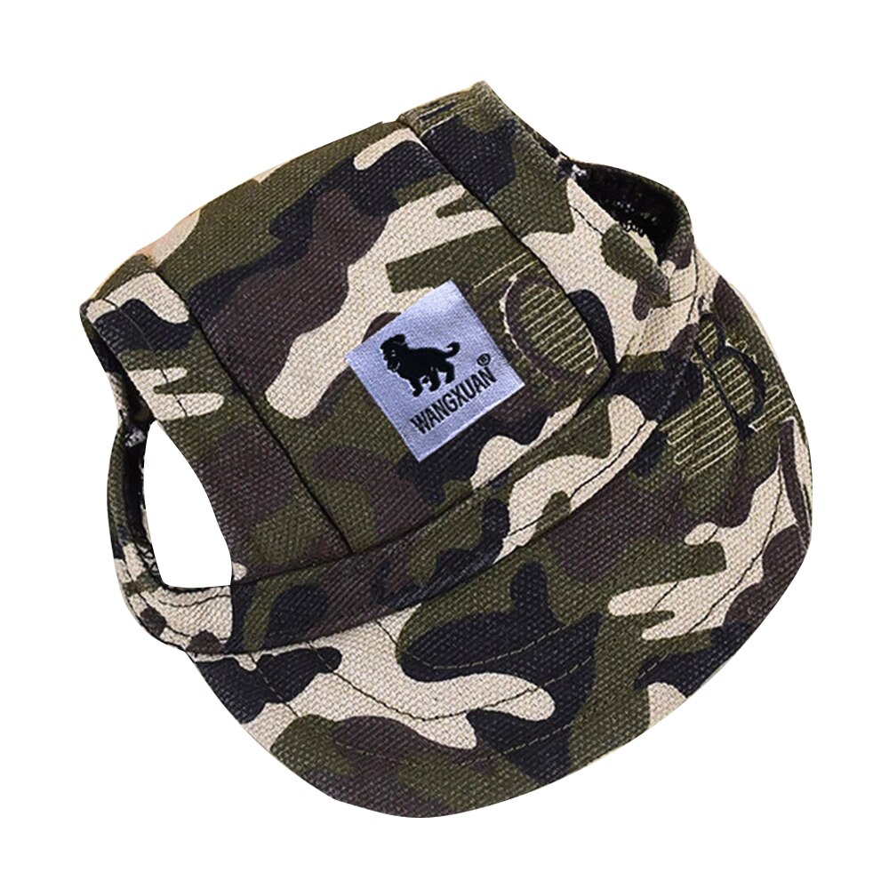 Zomer Hond Cap Doek Mesh Ademend Huisdier Hoed Voor Hond Outdoor Accessoires Wandelen Sport Producten Draagbare Comfortabele Hoed: Camouflage