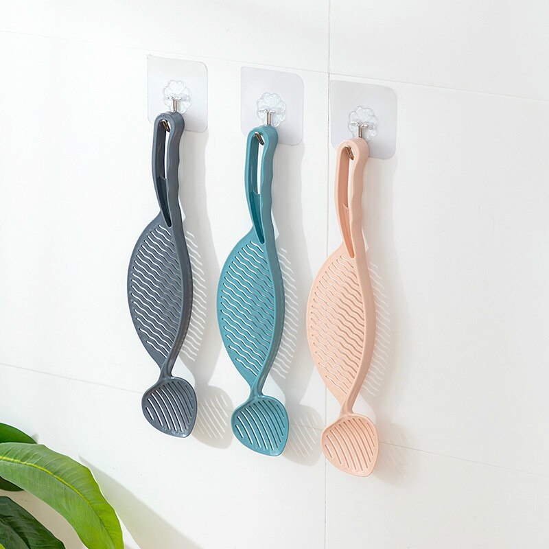 Ris vaskeskje avløp skader ikke håndvask ris sil husholdning multifunksjonell ris vaske børste rørepinne