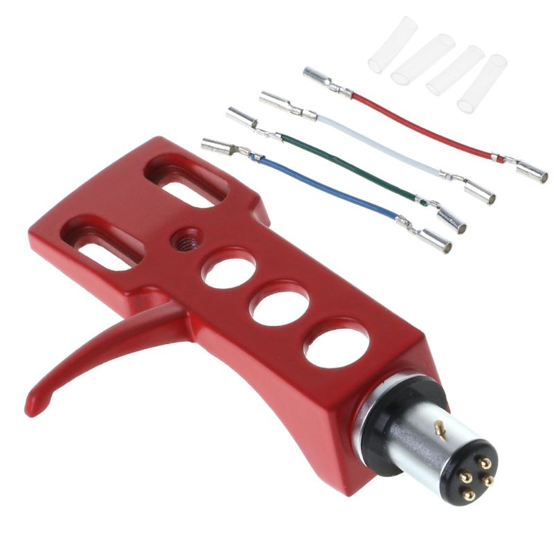 Turntable headshell mount universal lp phono cartridge replacement phonograph head holder stylus lead wire