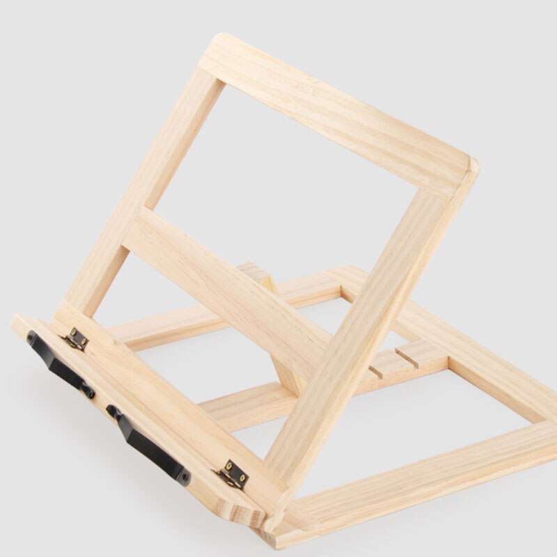 Lezen Vouwen Houten Grenen Frame Lezen Boekenplank Boek Lezen Beugel Tablet PC Ondersteuning Stand Tafel Tekening Schildersezel: light-iron sheets