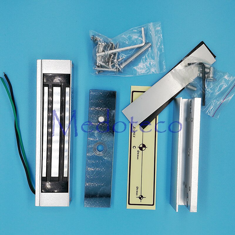 Full 125khz Rfid Card Glass Door Access Control System Kit EM Card Access Controller +350lbs Magnetic Lock + U Bracket