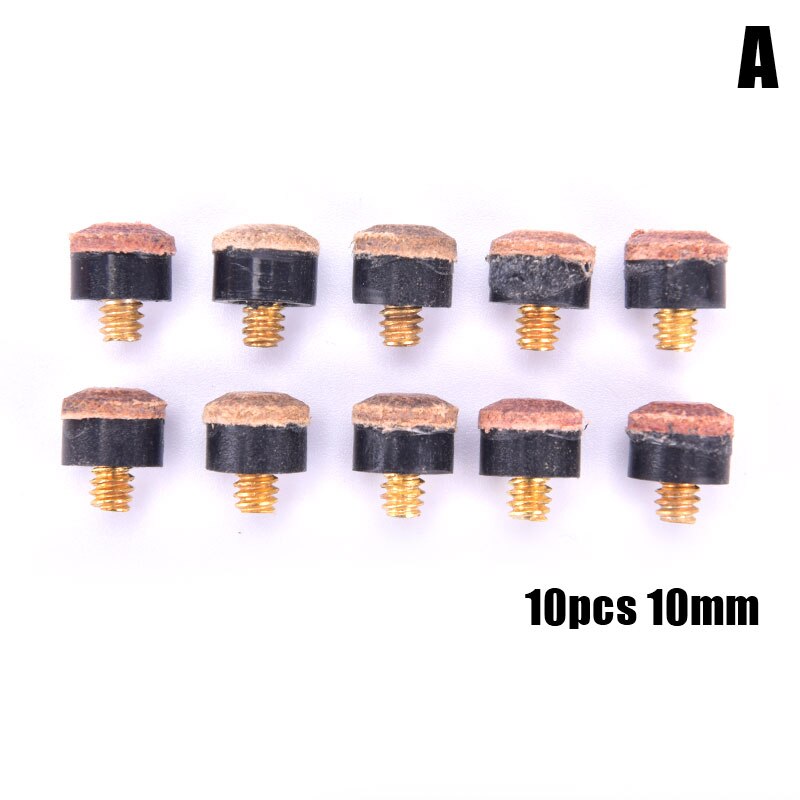 10 Pcs Vervanging Biljart Benodigdheden Voor Indoor Speler Tip Professionele Premium Schroef-Op Tips Accessoires Signalen Tips: 10pcs 10mm