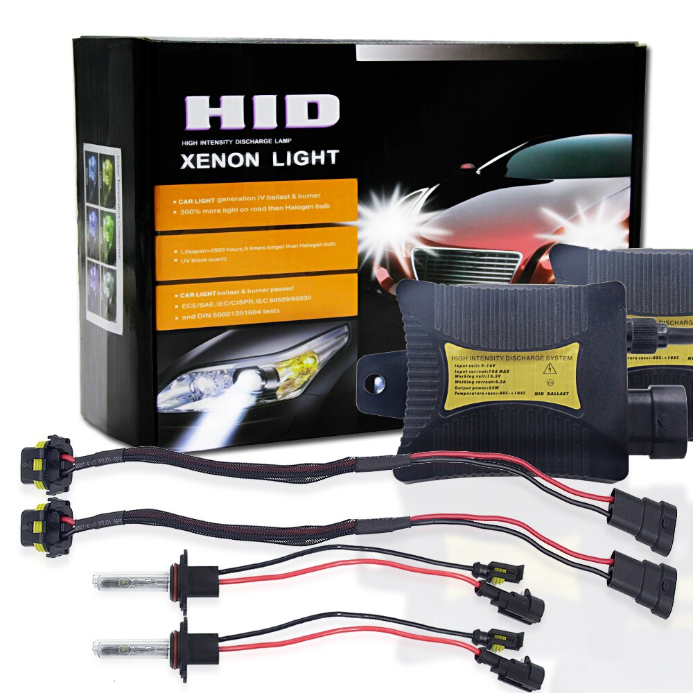 1 Kit 12V 55W Xenon Lamp 9005/HB3 HID Xenon Kit 4300K 5000k 6000K 8000K 10000K 12000K Xenon 9005 Car Light Bulb HID Bulb Set